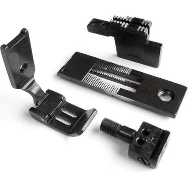 Imagem de Kit Chapa Dente Calcador Bitola Pespontadeira 2 Agulhas 3/16 - Evolver