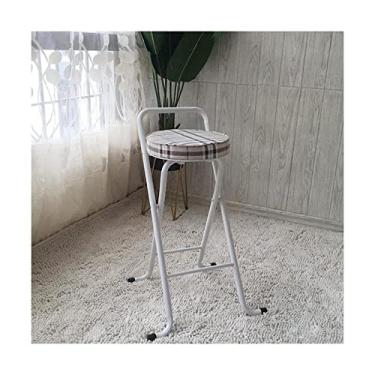 Imagem de NEWCES Cadeira dobrável estofada cadeira dobrável simples e moderna cadeira de evento de metal com pé alto para casa hotel bar banqueta de bar portátil forte e resistente (cor: a)