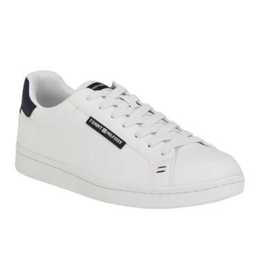 Imagem de Tommy Hilfiger Tênis masculino Landis, Branco/Azul marinho, 44