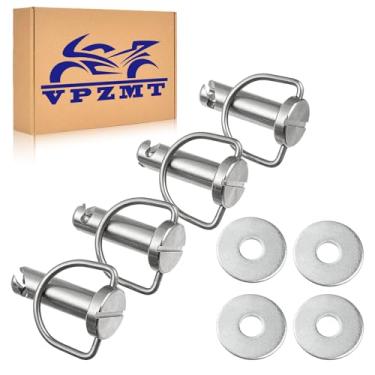 Imagem de VPZMT Fixador De 1/4 Volta Com Arruelas, Parafusos Pino Montagem Alforje/Pinos Fixação Alforje Para Harley Touring, Softail, Road King, Electra Glide, Street Glide (Fixador Arruelas)