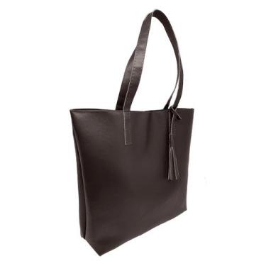 Imagem de Bolsa Feminina Ombro Sacola bag Grande - Boour, Café