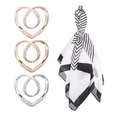 Imagem de PATIKIL Clipe de anel de lenço de seda, camiseta de coração, clipes de gravata, cachecóis, pino, xale, fivelas, moda, metal, roupas, anel, suporte para mulheres, joias, acessórios, presente, Small