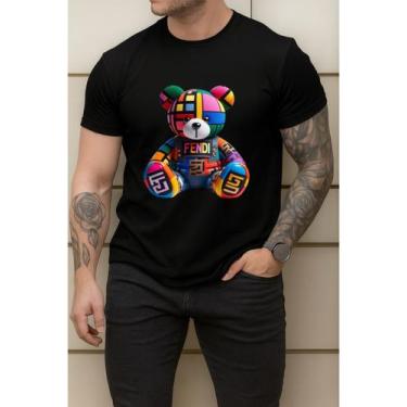 Imagem de Camisa Masculina Premium Estampada Urso Colorido Desenho - Versitz, Pr