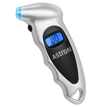 Imagem de Calibrador de Pressão Digital AstroAI 0150PSI, Preciso em Incrementos de 0,1, Display LCD Retroiluminado e Adaptador de Válvula Presta