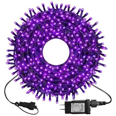 Imagem de Pisca Pisca 300 LED 30 Metros a Prova dÁgua com 8 Modos para Halloween e Natal, Roxo