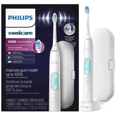 Imagem de Escova Dental Elétrica Recarregável 3 Modos, PHILIPS SONICARE HX6857, 11, Branco