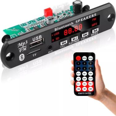 Imagem de Placa Decodificadora Receiver Mp3 Fm Bluetooth Cartão Sd