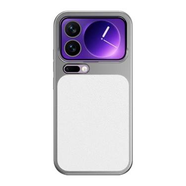 Imagem de HAOMRIYL Capa para Xiaomi 17 Pro Max/17 Pro/17, capa de proteção traseira rígida fina anti-arranhões PC capa de couro, branca, 17