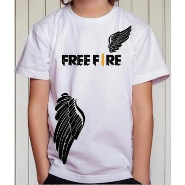 Imagem de Camiseta Camisa Juvenil Infantil Menina Menino Gamer Jogo Tiro Free Fi