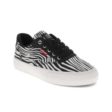 Imagem de Levi's Tênis infantil unissex Naya M Zebra, Preto/branco, 16