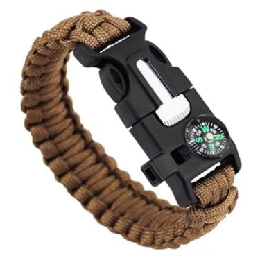 Imagem de Pulseira de sobrevivência Paracord 5 em 1 com Fire Starter Flint