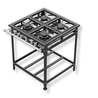 Imagem de Fogão Industrial 4 Bocas 40x40 P8 Leona