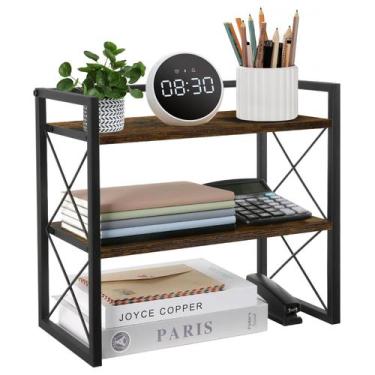 Imagem de Organizador de prateleiras de mesa YINMIT Prateleiras de escritório de
