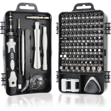 Imagem de Ferramenta de reparo eletrônico Chave de fenda de precisão 117 em 1 Conjunto de chave de fenda magnética