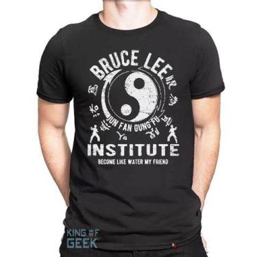 Imagem de Camiseta Bruce Lee Kung Fu Camisa Filme Clássico Anos 80 - KING OF GEE
