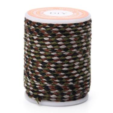 Imagem de Cordão de polialgodão de 4 camadas de 1,5 mm, feito à mão, macramê, corda de algodão para pendurar na parede, cabide de plantas, faça você mesmo, artesanato, tricô, 4 m (verde marinho escuro)