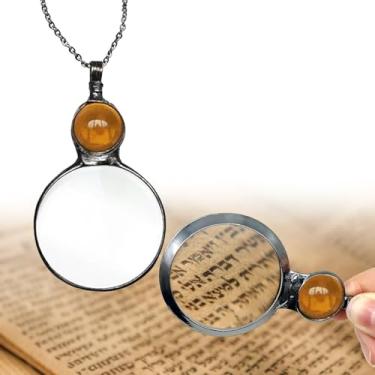 Imagem de Lupa, lupa, colar, livro, página, lupa, adequado para uso diário, ideal para leitura, amarelo