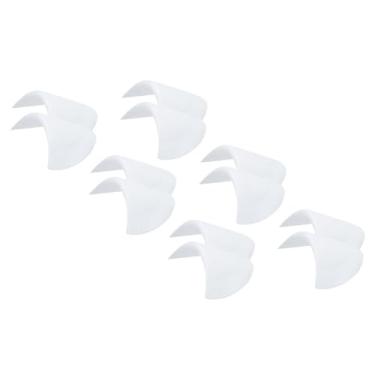 Imagem de 6 pares de ombreiras, almofadas de ombro de fantasia almofadas de esponja respiráveis cobertas grossas para mulheres roupas masculinas blazer terno costura casaco, branco, G