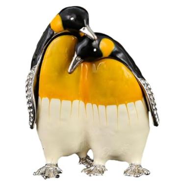 Imagem de simhoa Porta-joias em forma de pinguim, decoração para penteadeira, presente criativo para casa, porta-bijuterias, estojo, estatueta de pinguim.