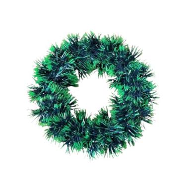 Imagem de Guirlanda Natalina Decoração de Natal Estruturada 40CM com flores vermelhas(Verde - Lisa)