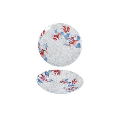 Imagem de Pratos de peônia de cerâmica fresca sob o esmalte requintado resistente a altas temperaturas - prato de sopa de 21,6 cm para uso doméstico.