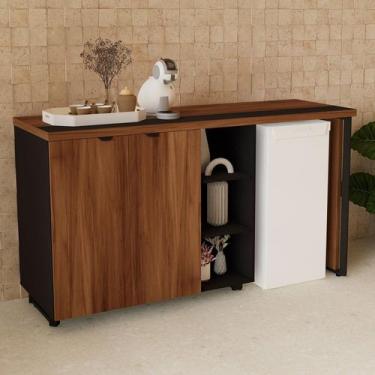 Imagem de Aparador Frigobar de Embutir Direito com Armário 2 Portas com Pés em M