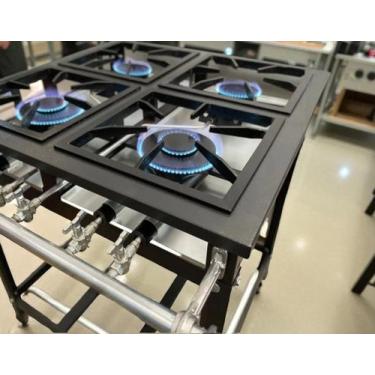 Imagem de Fogão Industrial 4 Bocas 30x30 P7 Leona - Mr Fogões