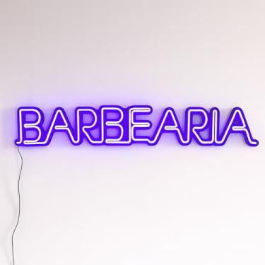 Imagem de Painel Luminoso Neon Led Decorativo Letreiro Barbearia em PVC Decorativo Salões de Cabelereiros(Azul)