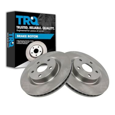 Imagem de TRQ Conjunto de 2 pares de rotor de freio a disco dianteiro LH e RH para Pontiac G8 GT 08-09