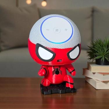 Imagem de Suporte Alexa Echo Dot MAX Homem Aranha Spider Man - Escultura, Presente, decoração criativa, música, som, stand de mesa Amazon