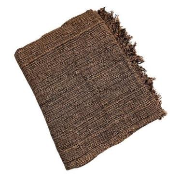 Imagem de Manta Grande De Algodão Para Sofá, 210 X 120 Cm(Marrom Mesclado)