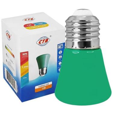 Imagem de Lâmpada Verde Led Mini Bulbo T44 1W 127V E27 Ip44 - CTB, 110V