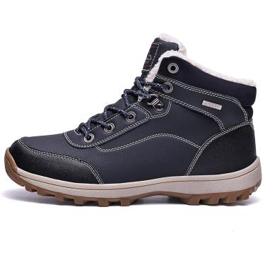Imagem de Botas De Neve De Cano Alto De Tamanho Grande De Inverno, Sapatos Masculinos, Sapatos De Algodão Grossos Quentes E Confortáveis, Sola De Borracha Antiderrapante, Blue, 47 EU