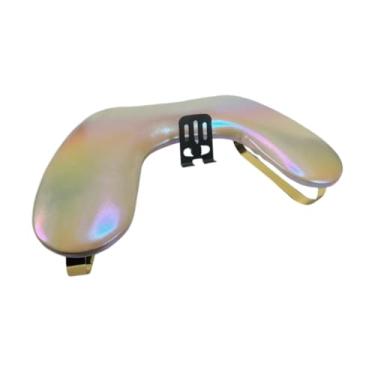 Imagem de oshhni Mesa de manicure com apoio para mãos, suporte para celular e superfície antiderrapante para apoio de mãos em salões de beleza especializados em unhas, Amarelo