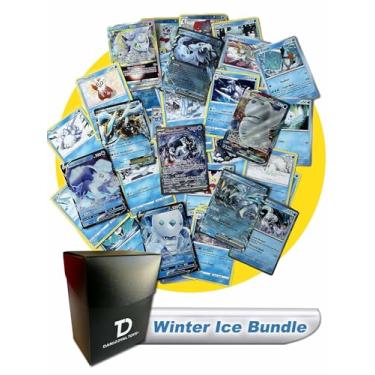 Imagem de Winter Ice Bundle Pokémon Compatible TCG Random Assortment || Guaranteed Ice-Type Ultra Rare + 20 Ice-Type Pokémon Compatible Cards + Dan123yal Deck Box
