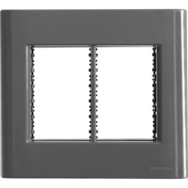 Imagem de Placa 6 Postos 4x4 Tramontina Giz Titânio Com Suporte