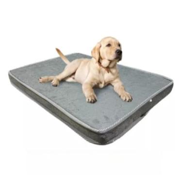 Imagem de Colchão Pet Ortopético Caminha Cama P, M e G Premium Para Cães Gatos Cor Cinza 42X60X05/55x75x05/70x1.00x05(G 70x1.00x05)