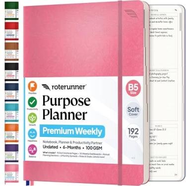 Imagem de Purpose Planner Diário mensal semanal diário de produtividade 2023 vida otimizada, definição de metas e ferramenta de negócios para estudantes acadêmicos, profissionais, mães - caderno organizador de