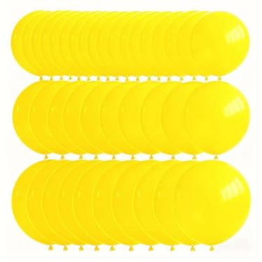 Imagem de Kit de 50 balões de látex amarelo gigante – tamanhos variados 45,72 cm, 61 cm, 91,4 cm, decorações de festa na piscina para Páscoa, Ação de Graças, chá de bebê, festas de verão, Halloween e eventos