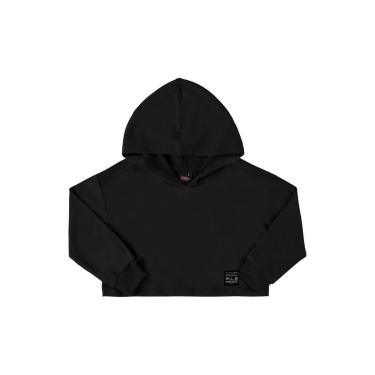 Imagem de Blusão Cropped Básico em Moletom Juvenil Gloss-Feminino