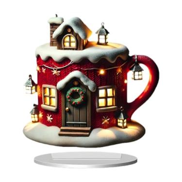 Imagem de UGPLM Decoração de Natal 2D, enfeite de mesa, decoração de mesa, peça decorativa artesanal, arte 2D para de mesa e quarto, Style a