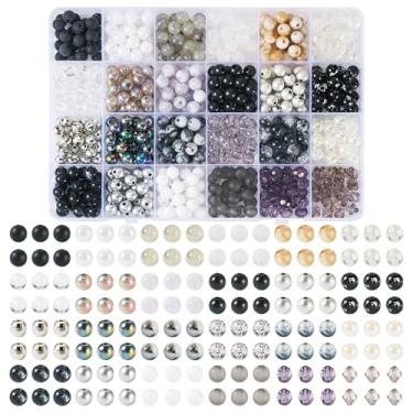 Imagem de Spritewelry 600 peças de contas de acrílico de cristal sortidas 8 mm pulseira de plástico contas artesanais contas espaçadoras redondas opacas contas a granel adoráveis contas soltas para fazer joias