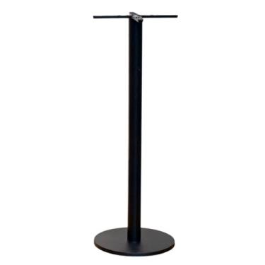 Imagem de Base de Mesa de Jantar Redonda Pisa Beta Bistrô Fratini 105 cm (altura) Aço Cor Preto Disco Redondo