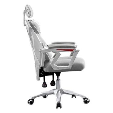 Imagem de Cadeira de escritório E-Sports Cadeira reclinável ergonômica cadeira de corrida cadeira de computador cadeira executiva de encosto alto cadeira de escritório cadeira giratória (cor: cinza) necessário