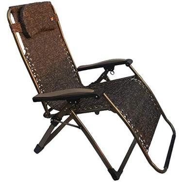 Imagem de Espreguiçadeira de jardim, espreguiçadeira dobrável, espreguiçadeiras de gravidade zero, espreguiçadeira de pátio, cadeira reclinável ajustável ao ar livre, cadeira portátil de acampamento de praia