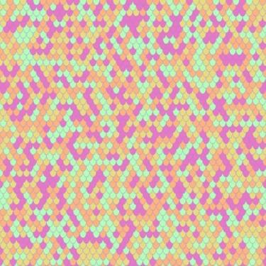 Imagem de Quadro Decorativo Moderno com Estampa Scrapbook e Elementos Asiáticos - Arte Trendy para Parede 40x40cm