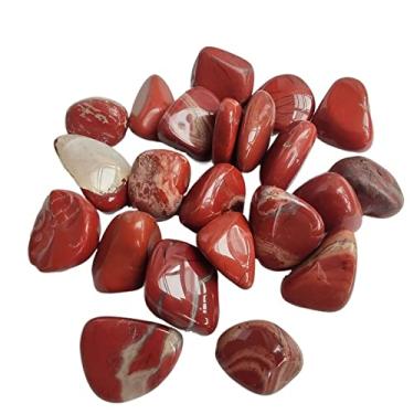 Imagem de URMIBDAI Cheio de textura 100 g 20 mm-40 mm jaspe vermelho pedras polidas pedras preciosas cristal aquário decoração aquário decoração casa ornamento pedra