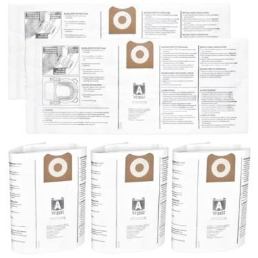 Imagem de HIFROM Pacote com 5 sacos de vácuo VF3502 compatíveis com aspirador de pó Ridgid Shop Vac 12-16 galões, sacos de filtro de poeira 23743 para WD1270 WD1450 WD1680 WD1950 WD1956 WD1850