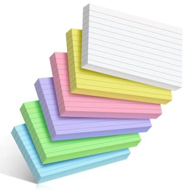 Imagem de 162 cartões coloridos de 10 x 15 cm, com forro pesado, cartões de notas para estudar materiais escolares e universitários