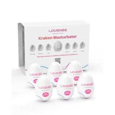 Imagem de LOVENSE Kraken Masturbador Masculino Portátil Ovo, Masturbadores Descartáveis ​​de Bolso para Boquete, Brinquedos Sexuais Masculinos Adultos para Masturbação Masculina, Pacote com 6